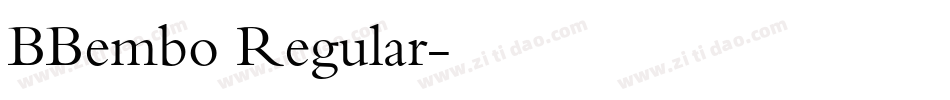 BBembo Regular字体转换